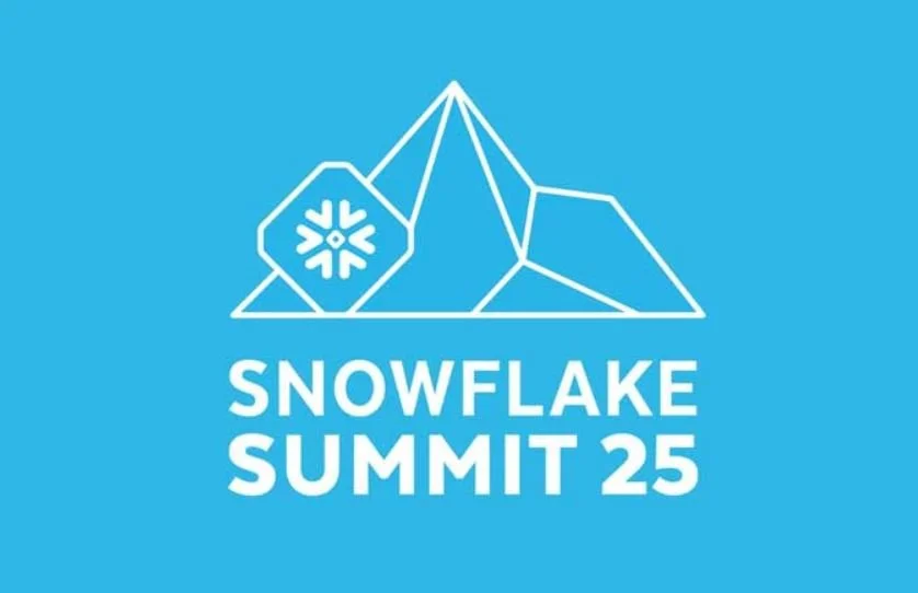 Snowflake Summit 25 logo on a light blue background